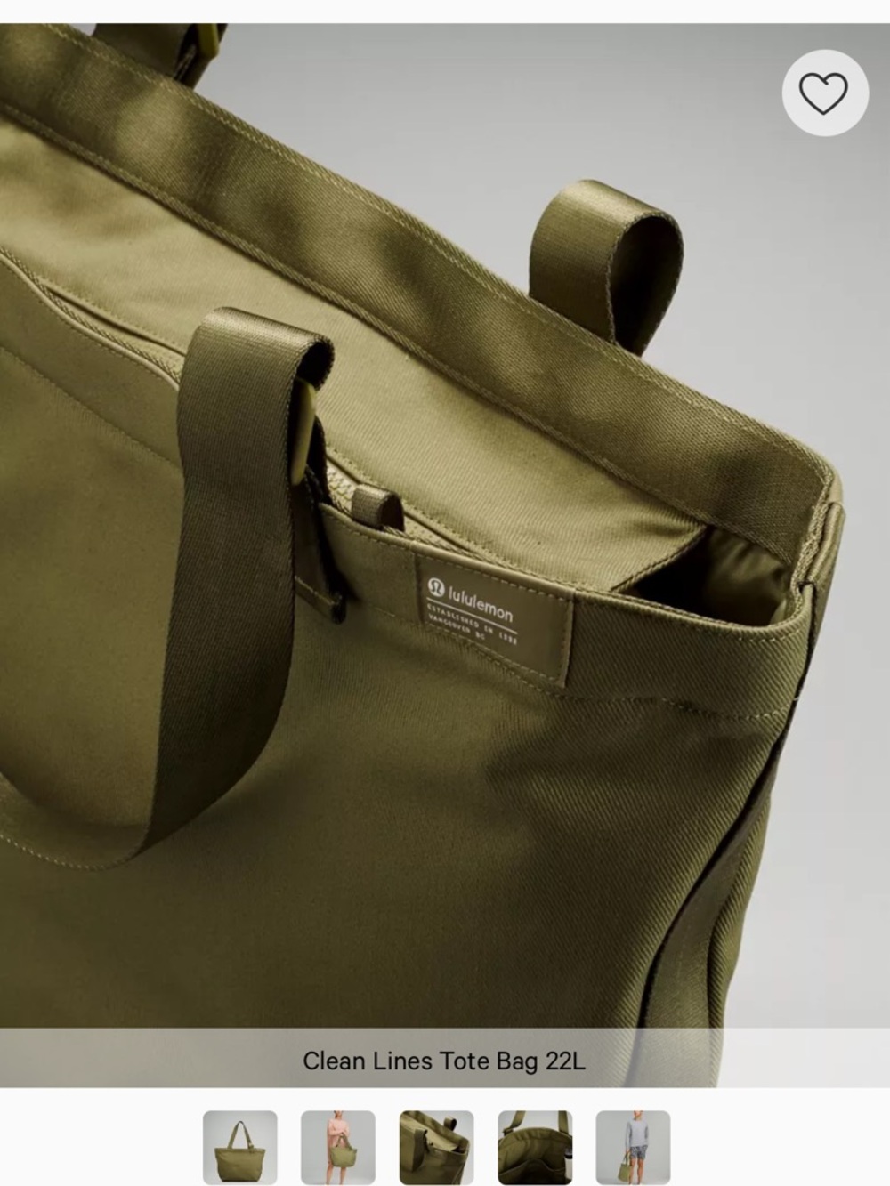 lululemon athletica Olive Clean Lines Tote - Picture 3 of 9
